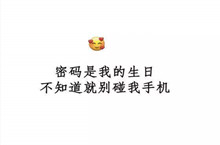 密码是我生日不知道就别碰我手机图片