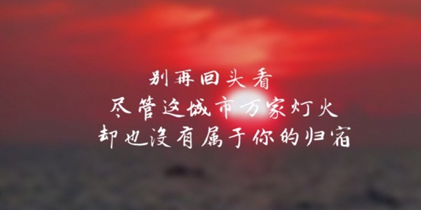 别回头身后万家灯火都不是你的归宿往前走壁纸分享